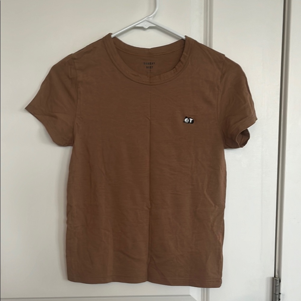 Aritzia Sunday Best Brown Short Sleeve T-Shirt